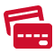 Icon illustration of a credit card